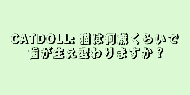 CATDOLL: 猫は何歳くらいで歯が生え変わりますか？