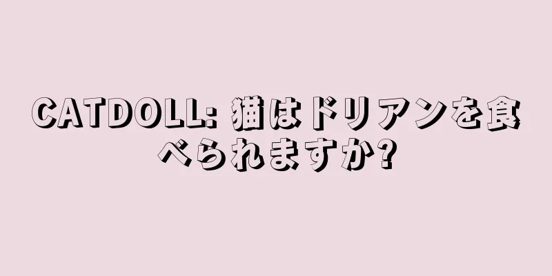 CATDOLL: 猫はドリアンを食べられますか?