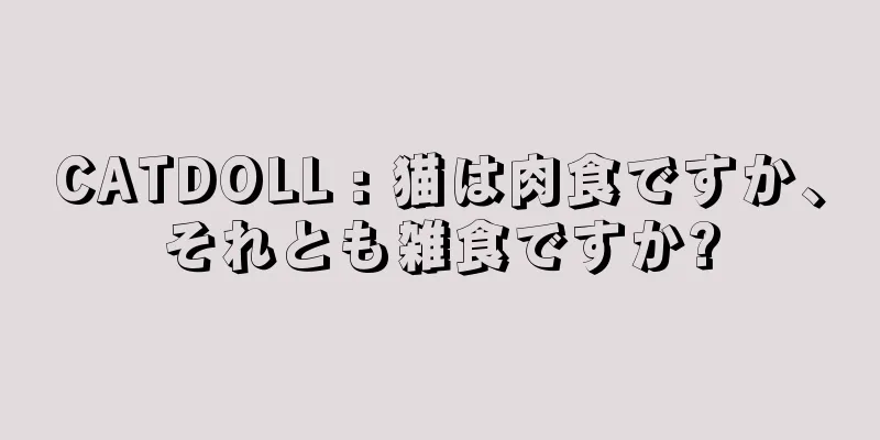 CATDOLL : 猫は肉食ですか、それとも雑食ですか?