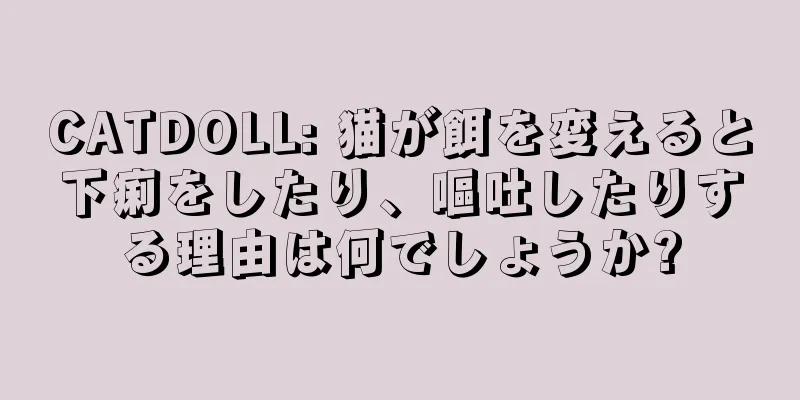 CATDOLL: 猫が餌を変えると下痢をしたり、嘔吐したりする理由は何でしょうか?