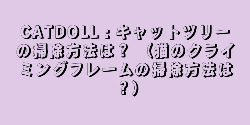 CATDOLL : キャットツリーの掃除方法は？ （猫のクライミングフレームの掃除方法は？）