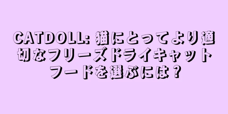 CATDOLL: 猫にとってより適切なフリーズドライキャットフードを選ぶには？