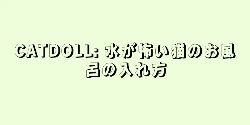 CATDOLL: 水が怖い猫のお風呂の入れ方