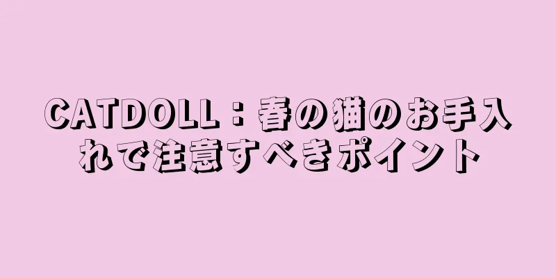 CATDOLL：春の猫のお手入れで注意すべきポイント