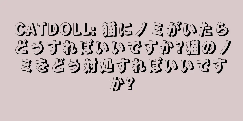 CATDOLL: 猫にノミがいたらどうすればいいですか?猫のノミをどう対処すればいいですか?