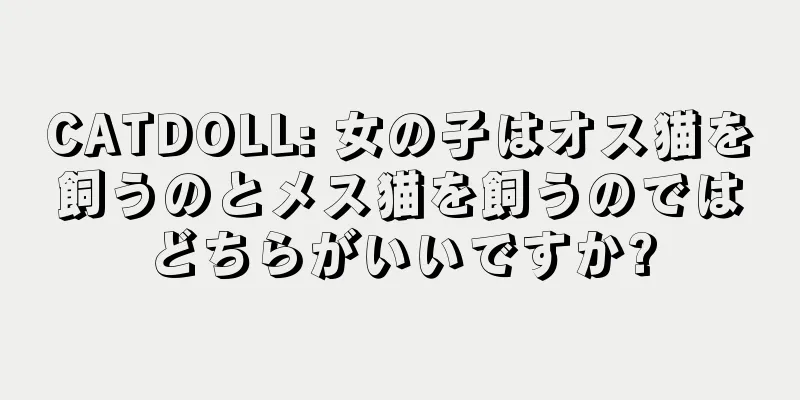 CATDOLL: 女の子はオス猫を飼うのとメス猫を飼うのではどちらがいいですか?