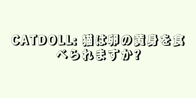 CATDOLL: 猫は卵の黄身を食べられますか?