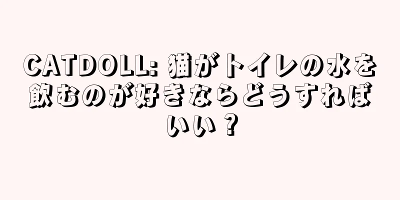 CATDOLL: 猫がトイレの水を飲むのが好きならどうすればいい？