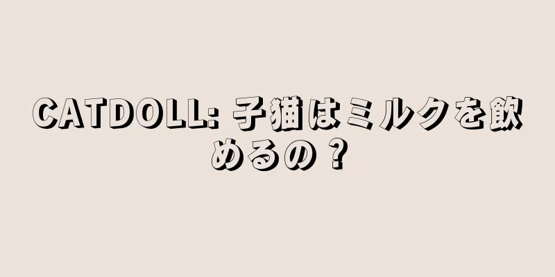 CATDOLL: 子猫はミルクを飲めるの？