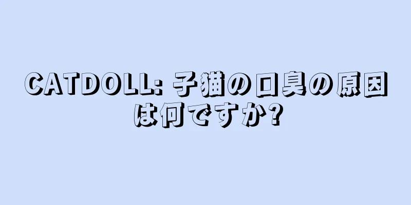 CATDOLL: 子猫の口臭の原因は何ですか?