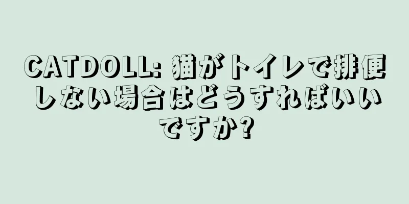 CATDOLL: 猫がトイレで排便しない場合はどうすればいいですか?