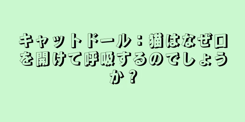キャットドール：猫はなぜ口を開けて呼吸するのでしょうか？