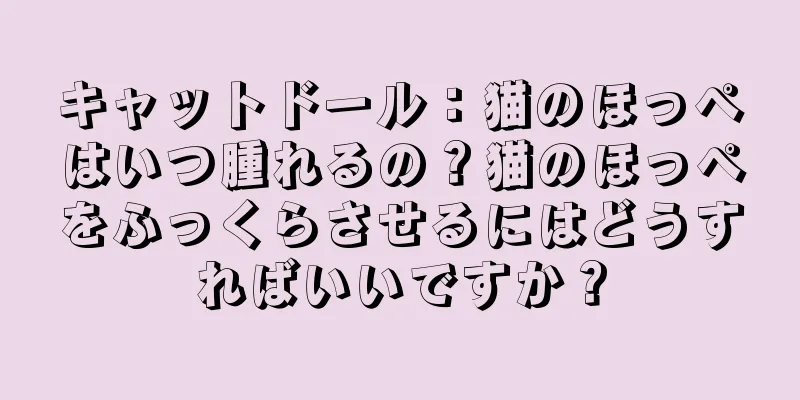 キャットドール：猫のほっぺはいつ腫れるの？猫のほっぺをふっくらさせるにはどうすればいいですか？