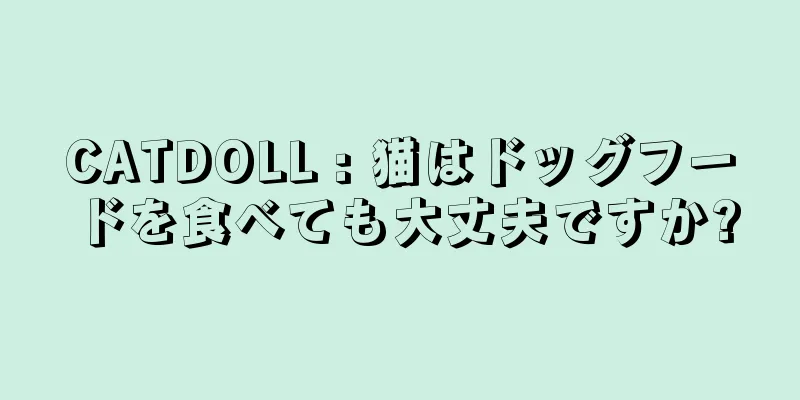 CATDOLL : 猫はドッグフードを食べても大丈夫ですか?
