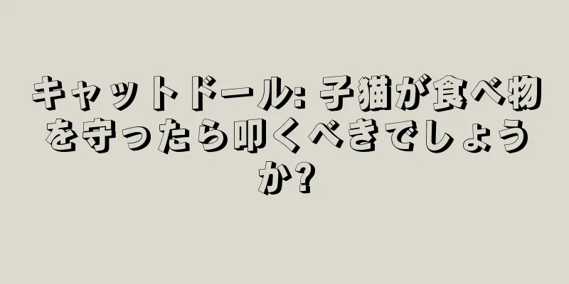 キャットドール: 子猫が食べ物を守ったら叩くべきでしょうか?