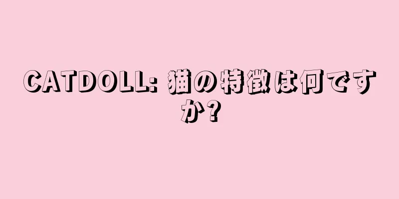 CATDOLL: 猫の特徴は何ですか?