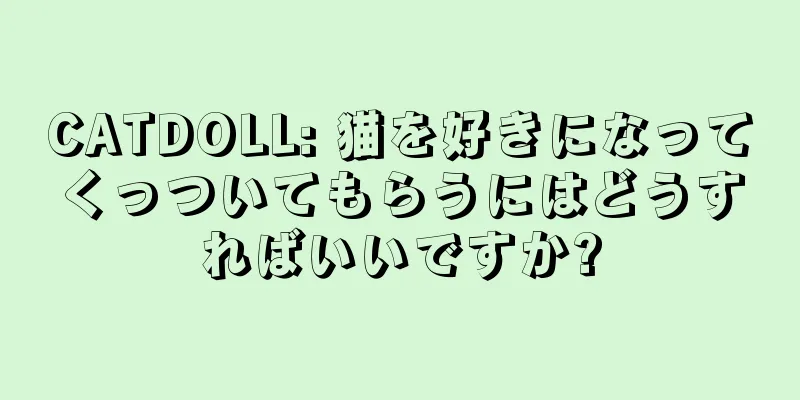 CATDOLL: 猫を好きになってくっついてもらうにはどうすればいいですか?