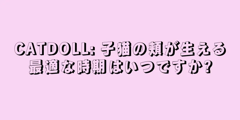 CATDOLL: 子猫の頬が生える最適な時期はいつですか?