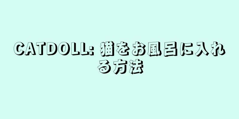 CATDOLL: 猫をお風呂に入れる方法