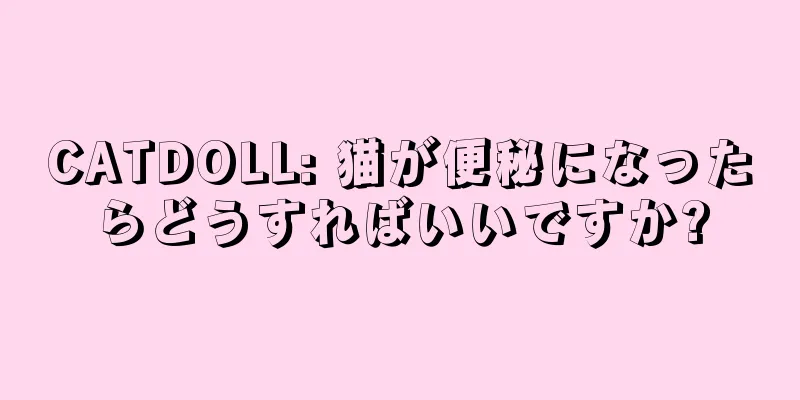 CATDOLL: 猫が便秘になったらどうすればいいですか?