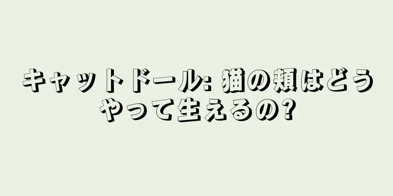 キャットドール: 猫の頬はどうやって生えるの?