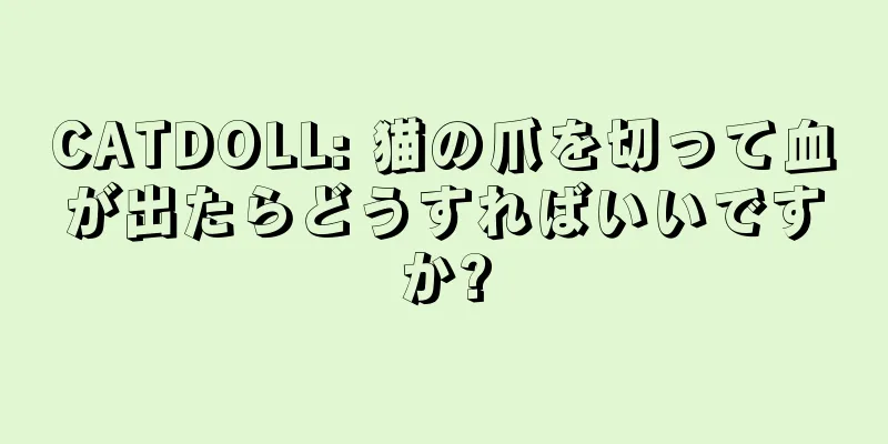 CATDOLL: 猫の爪を切って血が出たらどうすればいいですか?