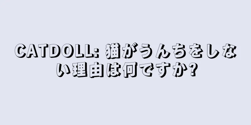 CATDOLL: 猫がうんちをしない理由は何ですか?