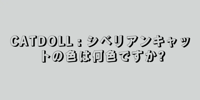 CATDOLL : シベリアンキャットの色は何色ですか?