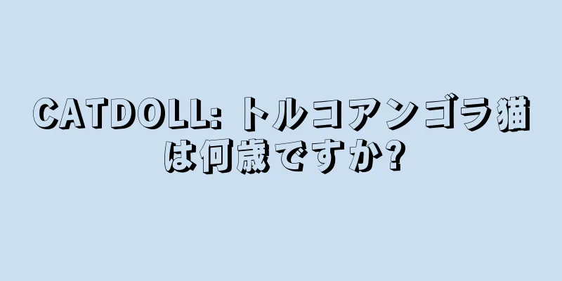 CATDOLL: トルコアンゴラ猫は何歳ですか?