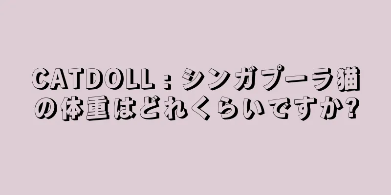 CATDOLL : シンガプーラ猫の体重はどれくらいですか?