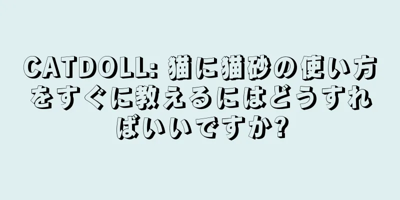 CATDOLL: 猫に猫砂の使い方をすぐに教えるにはどうすればいいですか?