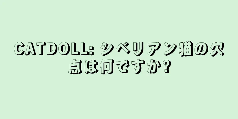 CATDOLL: シベリアン猫の欠点は何ですか?