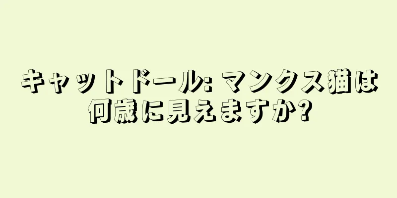 キャットドール: マンクス猫は何歳に見えますか?