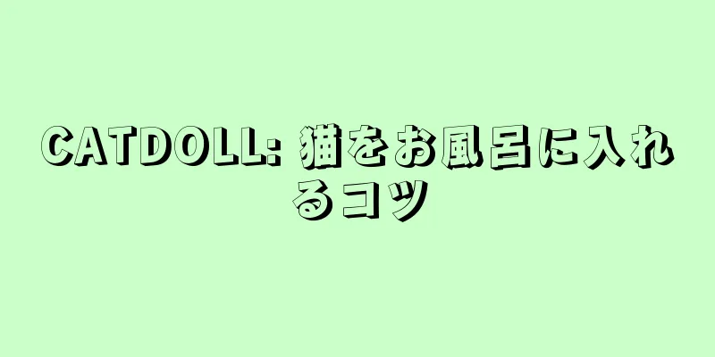 CATDOLL: 猫をお風呂に入れるコツ