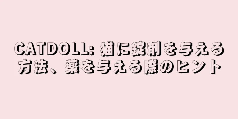CATDOLL: 猫に錠剤を与える方法、薬を与える際のヒント