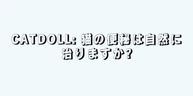 CATDOLL: 猫の便秘は自然に治りますか?