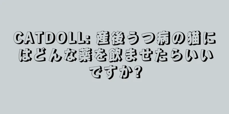 CATDOLL: 産後うつ病の猫にはどんな薬を飲ませたらいいですか?
