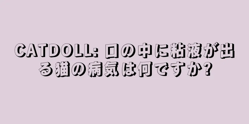 CATDOLL: 口の中に粘液が出る猫の病気は何ですか?