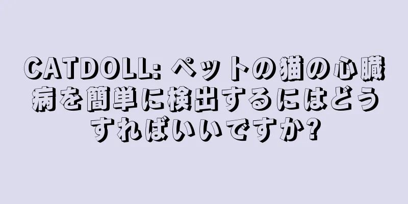 CATDOLL: ペットの猫の心臓病を簡単に検出するにはどうすればいいですか?