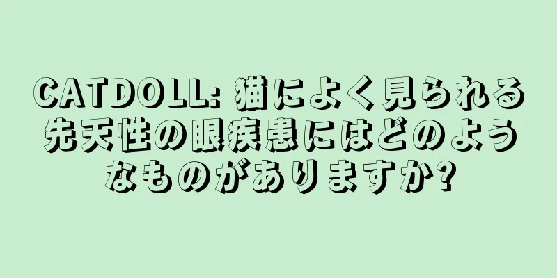 CATDOLL: 猫によく見られる先天性の眼疾患にはどのようなものがありますか?