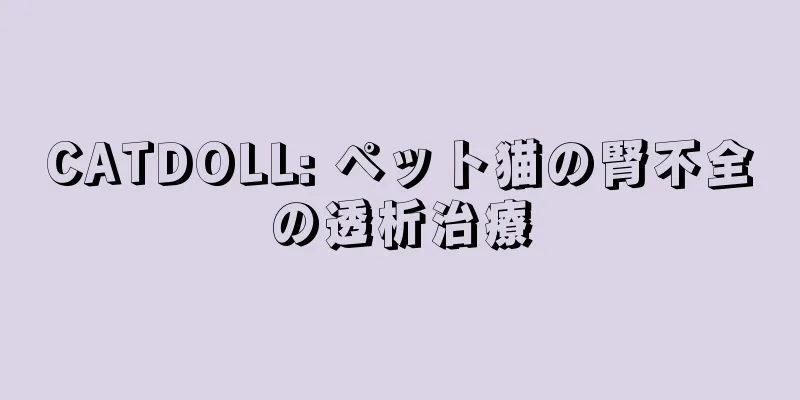 CATDOLL: ペット猫の腎不全の透析治療
