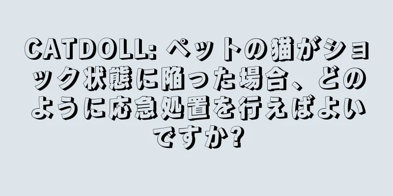CATDOLL: ペットの猫がショック状態に陥った場合、どのように応急処置を行えばよいですか?