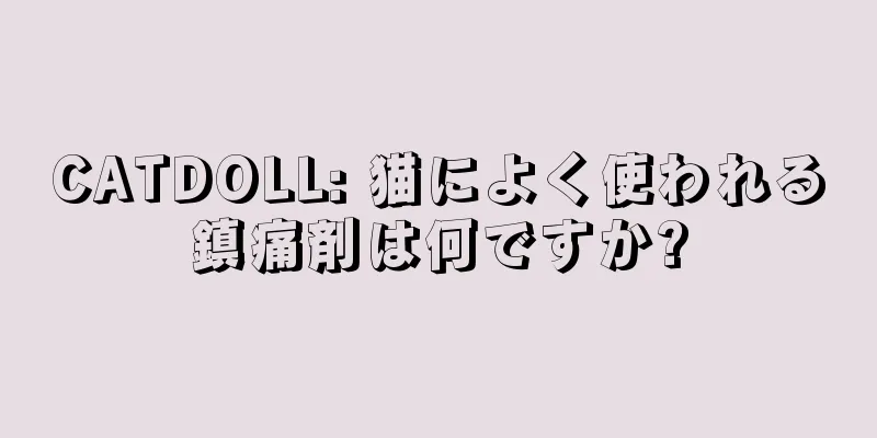 CATDOLL: 猫によく使われる鎮痛剤は何ですか?
