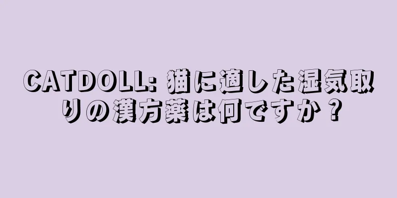 CATDOLL: 猫に適した湿気取りの漢方薬は何ですか？