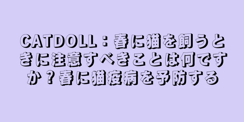 CATDOLL：春に猫を飼うときに注意すべきことは何ですか？春に猫疫病を予防する