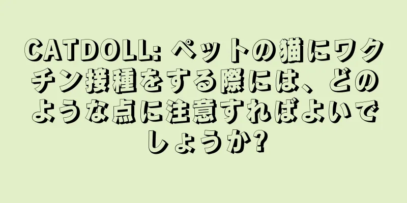 CATDOLL: ペットの猫にワクチン接種をする際には、どのような点に注意すればよいでしょうか?