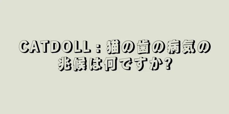 CATDOLL : 猫の歯の病気の兆候は何ですか?