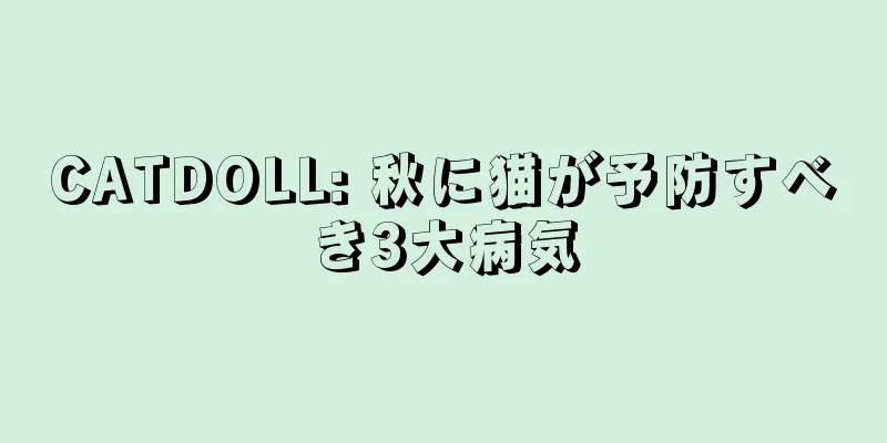 CATDOLL: 秋に猫が予防すべき3大病気