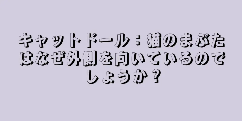 キャットドール：猫のまぶたはなぜ外側を向いているのでしょうか？