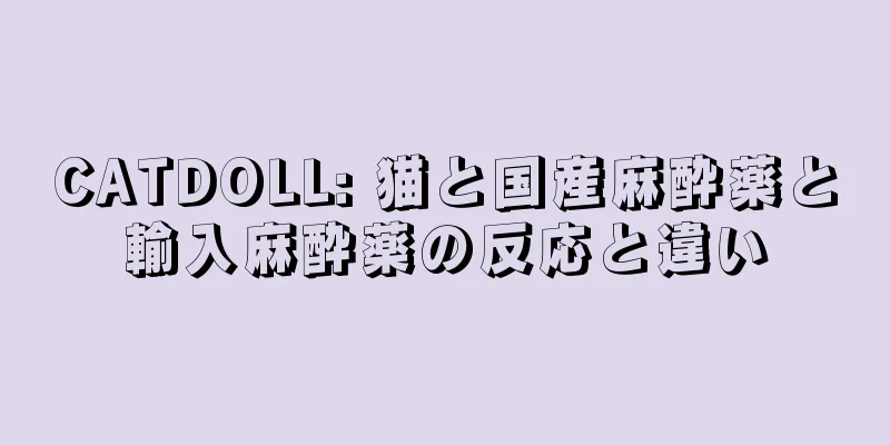CATDOLL: 猫と国産麻酔薬と輸入麻酔薬の反応と違い